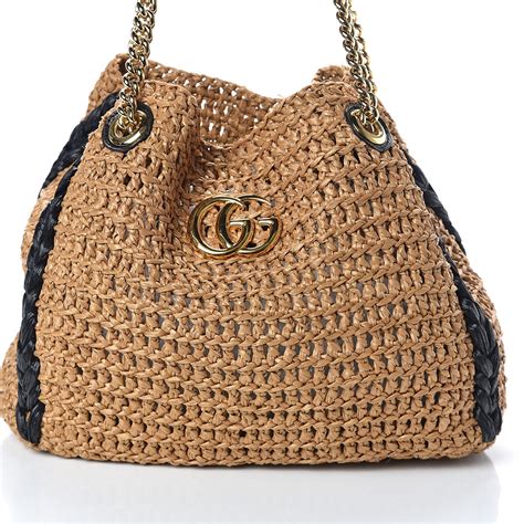 gucci straw bag|gucci raffia bags.